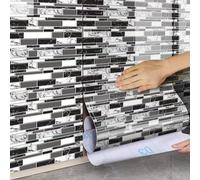 TEMU 1 rollo de papel tapiz autoadhesivo para salpicadero, papel tapiz de cocina, papel de tipo azulejo para encimeras, para baño y cocina, pegatinas