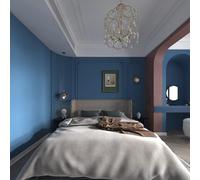 TEMU 1 Rollo de Papel Tapiz Azul Sólido 15.8"x393" - Vinilo Autoadhesivo y Pegable para Gabinetes, Encimeras y Paredes de Cocina