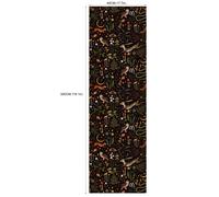 TEMU 1 rollo de papel tapiz de vinilo con temática de bosque nocturno, de animales y plantas, calcomanía de pared extraíble y adhesiva, decoración autoadhesiva de bricolaje para y dormitorio