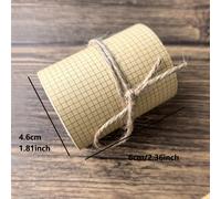TEMU 1 Rollo de Papel Vintage a Cuadros, Cinta Decorativa Escribible para DIY, Collage y Planificadores