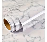 TEMU 1 Rollo - Papel de Elegante de Mármol - Impermeable, Fácil de Pegar y - Ideal para Encimeras de Cocina y Mejoras de Baño - Película Autoadhesiva Duradera