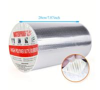 TEMU 1 Rollo TAPEBEAR Cinta Impermeable de Butilo Plateada - Sellador de Aluminio Duradero para Reparación de RV, Ventanas, Barcos y Más - Adhesivo Versátil para Múltiples Superficies