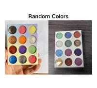 TEMU 1 Set de 12 Colores Vibrantes Polvo de Mica Perlasente Mineral para Tinte de Resina Epoxi, Adiciones para Fabricación de Joyería, Natural, No y de Color de Larga Duración