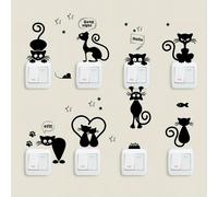 TEMU 1 Set de Adorables Calcomanías para de Luz de Gato, Stickers Decorativos para Baño, Dormitorio y , Stickers Removibles para de Luz, Decoración de Pared Autoadhesiva, Decoración del Hogar