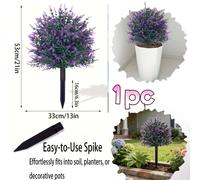 TEMU 1 set de lavanda con estacas para suelo - Ramo artificial de inserción con estacas para suelo - Adecuado para porche, interior, , patio, árbol , jardín al , , porche, Halloween