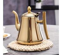 TEMU 1 Set de Tetera de Acero Inoxidable con Infusor de Té Removible, Tetera para el Hogar, Tetera para Restaurante Comercial, Tetera para Restaurante, Hervidor