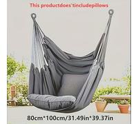 TEMU 1 Silla Hamaca para Exterior, Silla Colgante, Cama Colgante para Exterior, Silla Mecedora Multifuncional para Ocio, Adecuada para Camping al , , Jardín (Almohada No Incluida)