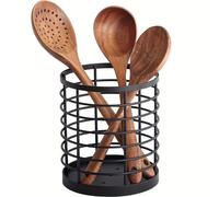 TEMU 1 soporte de cubiertos para encimera de cocina, 1 estante para cuchillos, tenedores y cucharas, tarro para guardar espátulas, herramientas de cocina multifuncionales para encimeras de cocina
