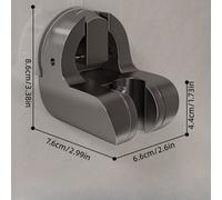 TEMU 1 soporte de ducha con tipo pistola - Sin perforaciones en la pared, organizador de baño de plástico ABS en la pared, potente cabezal de ducha con ajustable para baño moderno, accesorios de baño