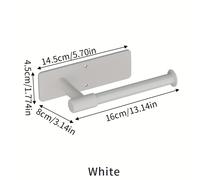 TEMU 1 soporte moderno de papel higiénico de pared con instalación autoadhesiva - Sin necesidad de taladro, organizador de baño que ahorra