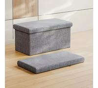 TEMU 1 Taburete Plegable Grande/, de Almacenamiento Multifuncional, Ahorra para Entrada, Sala, Dormitorio, Pasillo, Asiento de Cama, Mueble Multiusos