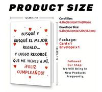 TEMU 1 tarjeta de felicitación de de España, , tarjeta de felicitación para esposo y , regalo para familiares y o cualquier persona, sobre