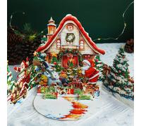 TEMU 1 tarjeta de felicitación de Navidad, tarjeta de felicitación de , tarjeta de para de Navidad con sobre, decoración navideña, suministros para fiestas