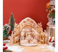TEMU 1 Tarjeta Pop-Up de de Navidad, de 3D, Tarjeta Religiosa con Sobre y Nota, Ideal para Decoraciones Navideñas, Regalos de Año , Tarjeta a
