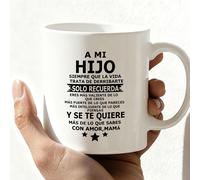 TEMU 1 taza de cerámica de 11 oz de calidad con un diseño único que mensajes para madres. para cualquier temporada, para lavavajillas, ideal para todo tipo de opción de regalo