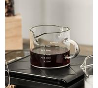 TEMU 1 taza pequeña para leche con mini medidor para café, un mini vaso medidor para lattes y espresso, de sujetar con asa, ideal para té, leche o salsas, diseñado para preparar a