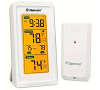 TEMU 1 termómetro digital inalámbrico GEEVON para interiores y exteriores, medidor de con hora, máximos y , de 200 pies/60 metros ( no tiene función de transmisión)