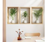 TEMU 1 ud. 3D Plantas Verdes en , Adhesivos de Pared Autoadhesivos con de Plantas, Dormitorio, Baño, , Porche, Decoración del Hogar, Adhesivos Removibles, Calcomanías Decorativas de Pared