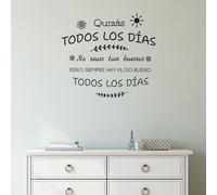 TEMU 1 ud. Adhesivos de pared con diseño de inspiradoras en español " Bueno Día", vinilo, para decoración, calcomanías de pared removibles para dormitorio, , comedor, de sofá, para el hogar, de pared