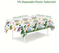 TEMU 1 ud., Cubierta de Mesa con Temática de Dinosaurios, Mantel Plástico Desechable, Decoración para Fiesta de , Cubierta de Mesa Rectangular, Suministros para Fiestas de Bosque , Decoración de