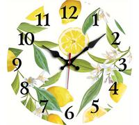 TEMU 1 ud., Reloj Colgante de Limón, Silencioso y de Madera sin Sonido de , Adecuado para Decoración de Dormitorio, , Oficina, Cocina y Baño, No Pilas