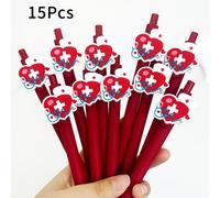 TEMU 10/15 piezas de bolígrafos de personal médico de , serie , recargables con agarre de goma blanda de PVC, bolígrafos de regalo para