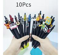 TEMU 10/20pcs Adhesivos de Instrumentos Musicales, Bolígrafo Negro con Forma de Instrumento, Bolígrafo con , Regalo de Escritura para , Estilo Aleatorio