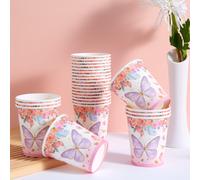 TEMU 10/25 vasos de papel desechables, vasos con temática de , vasos fríos, ideales para fiestas de , reuniones familiares, picnics y decoraciones de fiestas