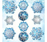 TEMU 10 globos grandes de copo de nieve para Navidad, globos de copo de nieve para de , carnaval, Navidad, suministros de decoración para de