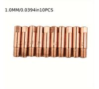 TEMU 10 piezas, Boquillas de Soldadura MB15 15AK 0.6/0.8/0.9/1.0/1.2mm MIG/MAG M6 Boquilla de Potencia para de Soldadura Herramienta de Soldar