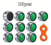 TEMU 10 Piezas de Aireadores para Grifos Ahorradores de Agua con Filtros Reemplazables - M24 24 mm, Sin Salpicaduras y Reducen para Baños