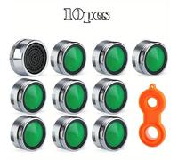 TEMU 10 Piezas de Aireadores para Grifos Ahorradores de Agua con Filtros Reemplazables - M24 24 mm, Sin Salpicaduras y Reducen para Baños
