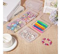 TEMU 10 Piezas de Almacenamiento de Plástico Transparente Organizador de Joyas para Aretes Anillos Tapones de Oídos Estuche Portátil Piezas de Hardware Almacenamiento de Cosméticos