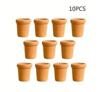 TEMU 10 Piezas de Macetas Pequeñas de Arcilla para Plantas, Decoración DIY en Jardín u Oficina
