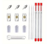 TEMU 10 piezas de repuestos para aerógrafo, aguja de 0.5 mm, boquilla y protector de aguja para aerógrafo. Kits de repuesto profesionales para pistola de aerógrafo