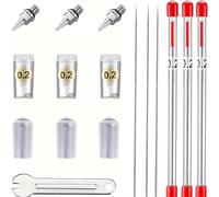 TEMU 10 piezas de repuestos para aerógrafo: boquilla de aguja de 0.2 mm y protector de aguja, kits de repuesto profesionales para pistola de aerógrafo