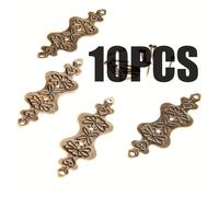TEMU 10 piezas de soporte de esquina de latón antiguo para joyero, estuche de madera, patas decorativas, protector de esquina, herrajes para muebles, 55x19 mm