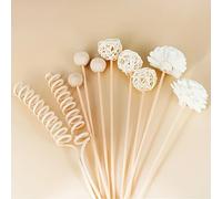 TEMU 10 Piezas Set/ Accesorios DIY, Varillas de Incienso sin Llama, Bolas Volátiles de Fibra de Ratán para Uso Interior
