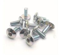 TEMU 10 piezas Tornillo de cabeza redonda con hexágono interno M6 6mm M6X16 Plateado para motocicleta, scooter, ATV, ciclomotor, cubierta de plástico