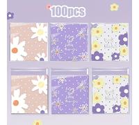 TEMU 100 bolsas autoadhesivas transparentes tres en uno de para pequeños regalos festivos, bolsas de embalaje reutilizables