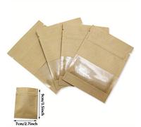 TEMU 100 Bolsas Pequeñas Resellables para Monedas con Ventana Transparente, Marrón Autoadhesivas para Almacenamiento de Monedas, Recuerdos de , Bolsas de Mimi