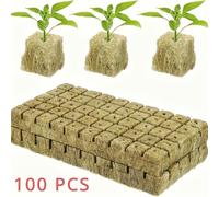 TEMU 100 Piezas de Cubos Hidropónicos EcoGrow con Porosidad - Fáciles de Cortar, Suministros para Jardinería