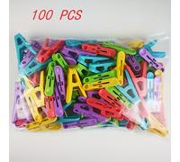 TEMU 100 piezas de Pinzas para Ropa Fuertes de Plástico, Perchas Pequeñas para Ropa, Colgador Doméstico para Ropa Interior y Calcetines, Adecuado para Secar y Colgar , Pinzas Multicolor Pequeñas