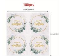 TEMU 100 Servilletas de Eucalipto Verde, Servilletas de , Decoración de Mesa para Confirmación, Bautizo, , Suministros, Servilletas de Mesa de Eucalipto, Toallas para Invitados para Decoraciones de de