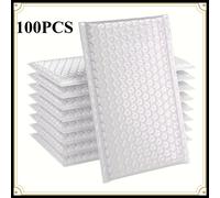 TEMU 100 sobres con de PE blancos, sobres acolchados autoadhesivos, bolsas acolchadas a prueba de golpes para envíos y embalaje de artículos pequeños
