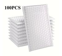 TEMU 100 Sobres de Blancos de 4x7 Pulgadas - Sobre Acolchado Autoadhesivo con Hexagonal para Empaquetado Seguro, Ideales para Pequeñas Empresas, Halloween, Día de la , Día y