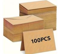 TEMU 100 Sobres de Papel de Calidad con Sellos Adhesivos, Ideales para Invitaciones de , Compromisos, Navidad, Aniversarios, Graduaciones y Almacenamiento de Tarjetas, con un Estilo Europeo Elegante