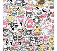 TEMU 100 stickers Sanrio - Set lindo de Hello Kitty, Cinnamoroll y Kuromi, stickers de vinilo para botellas de agua, patinetas, equipaje | Stickers de anime de PVC duraderos, stickers , kawaii