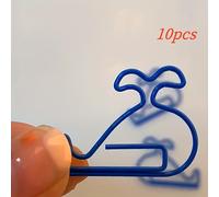 TEMU 10pcs/50pcs/100pcs Pequeños Clips de Papel con Forma de Ballena, Marcadores de Libros, Ideales para Trabajo, y Oficina