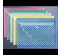 TEMU 10pcs Bolsas Transparentes para Archivos en Colores Surtidos - Material PP Duradero, Estilo con Etiqueta "Soportes Transparentes" - Ideal para la Organización de Documentos y Archivos
